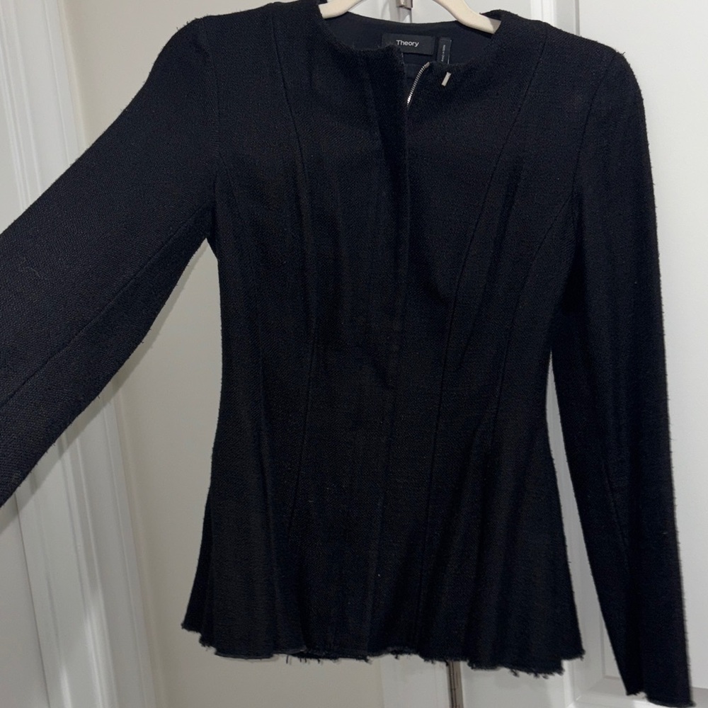 Theory Black Women's Textured Blazer